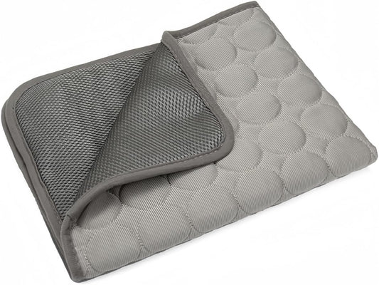Self-Cooling Mat Dogs Cats | Non-Toxic Cooling Pad | Washable | Grey 40x50cm