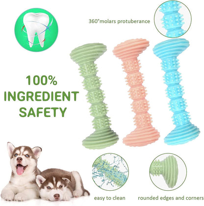 Dog Toy Chew Toy for Small and Medium Dogs - Dog Toothbrush Dental Care Teeth Cleaning - Puppy Teething Chewing Toy Pack of 3