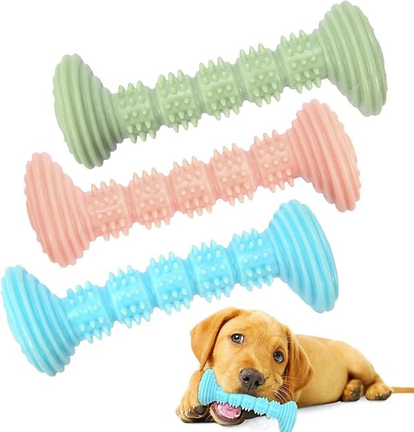Dog Toy Chew Toy for Small and Medium Dogs - Dog Toothbrush Dental Care Teeth Cleaning - Puppy Teething Chewing Toy Pack of 3