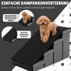 Snuffilo 4-Step Pet Stairs with Ramp & Storage – Grey