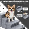 Snuffilo 4-Step Pet Stairs with Ramp & Storage – Grey