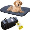81ne7syNjkL._AC_SL1500_ Dog Blanket for Travel, 75 x 50 cm, Washable, Orthopaedic, Waterproof, High-Quality Design, Outdoor Dog Mat, Car (Blue, M)