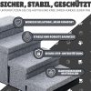 Snuffilo 4-Step Pet Stairs with Ramp & Storage – Grey